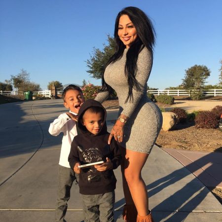 Brittanya and her two children, Legend and Cash